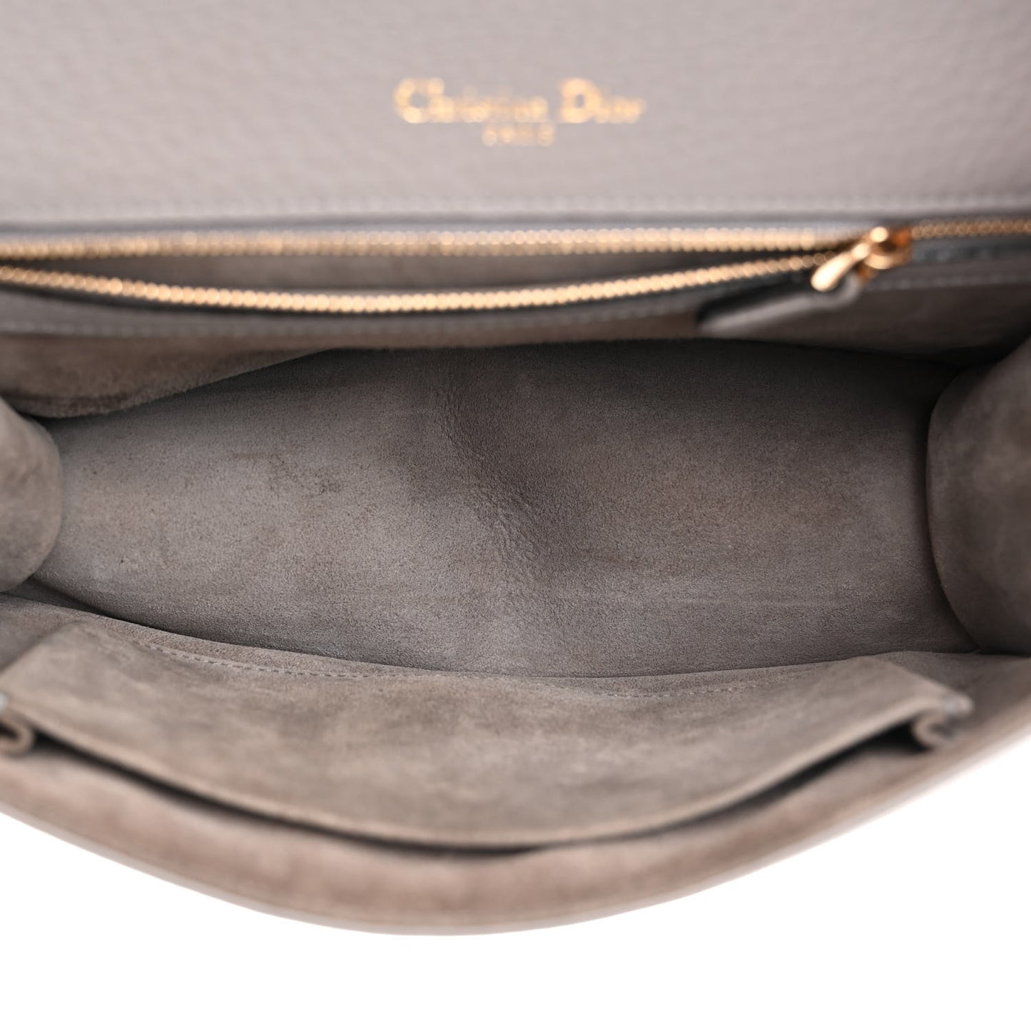 Grained Calfskin Medium Diorama Flap Bag Gris