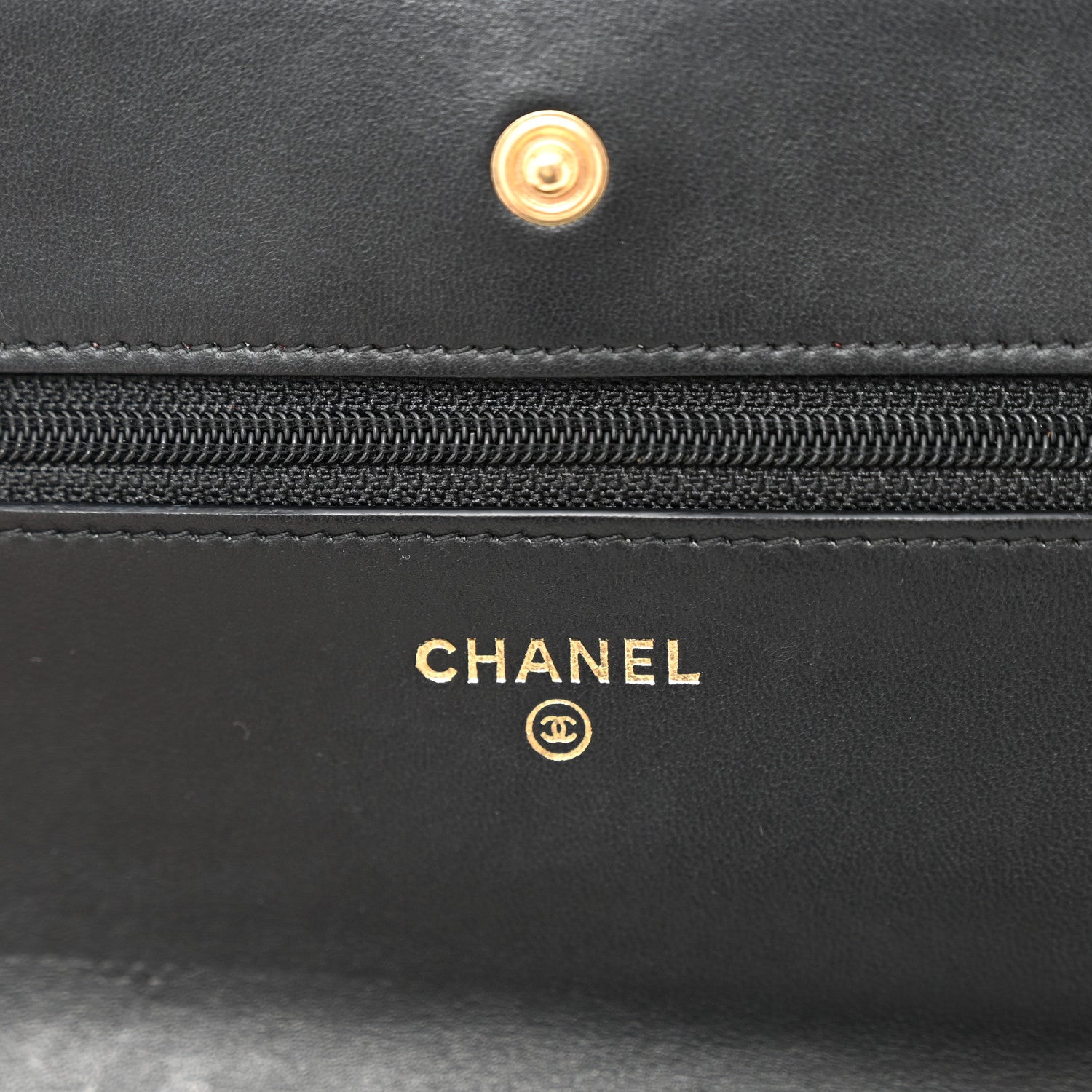 Chanel Lambskin Quilted Wallet On Chain WOC Black 6 of 11