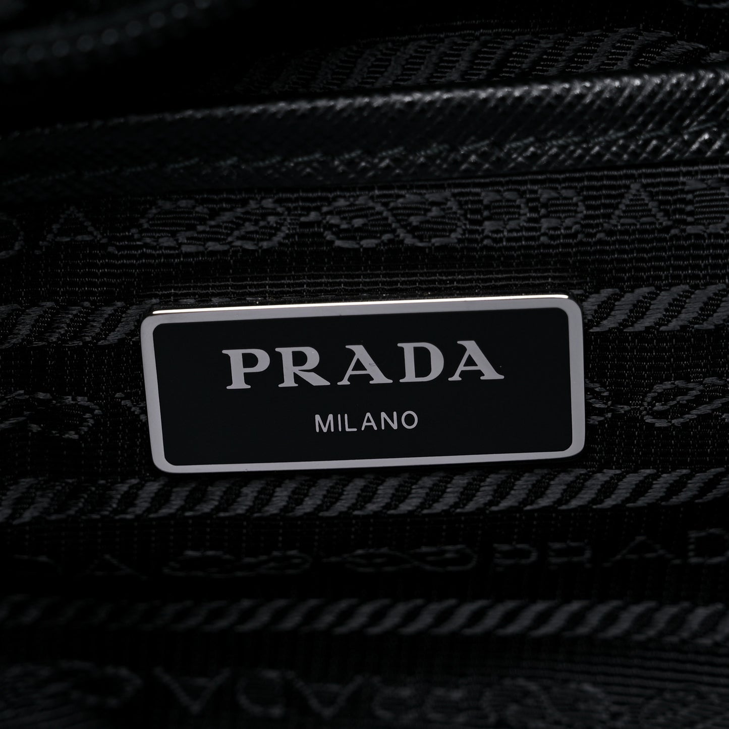 Tessuto Nylon Saffiano Medium Backpack Black