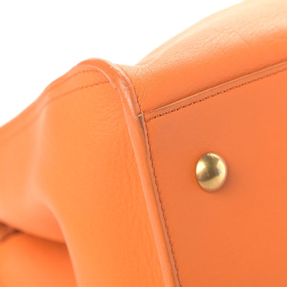 Saint Laurent Calfskin Small Classic Y Cabas Mandarine 6 of 15