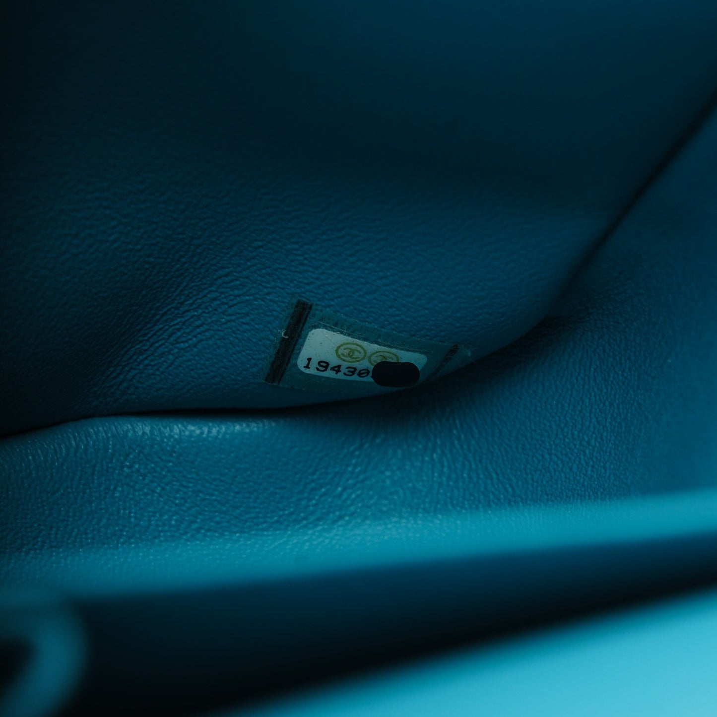Lambskin Quilted Jumbo Double Flap Turquoise