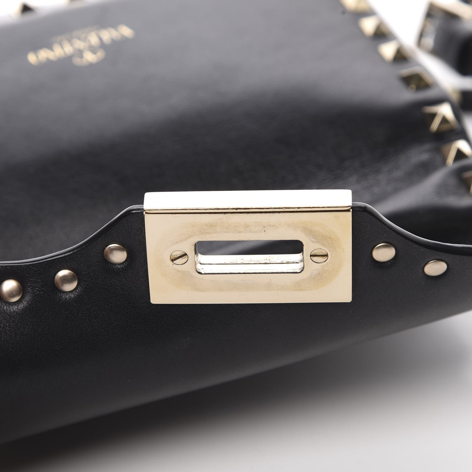 Valentino Garavani Vitello Mini Rockstud Flap Saddle Crossbody Bag Black 11 of 12