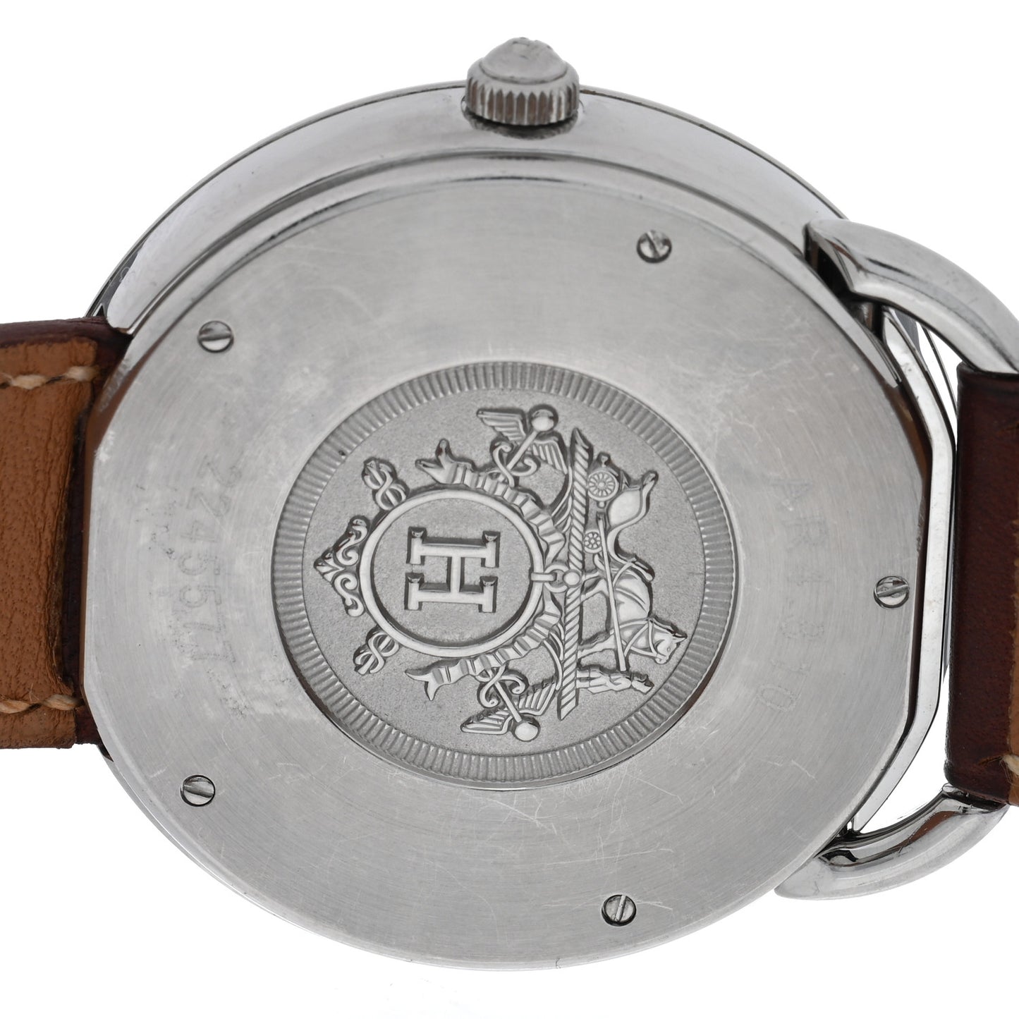 Stainless Steel Barenia 41.5mm Arceau Automatic Watch Fauve