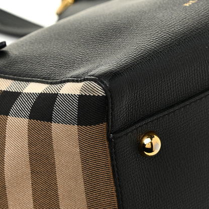 Burberry Grainy Calfskin House Check Small Canterbury Black 15 of 17
