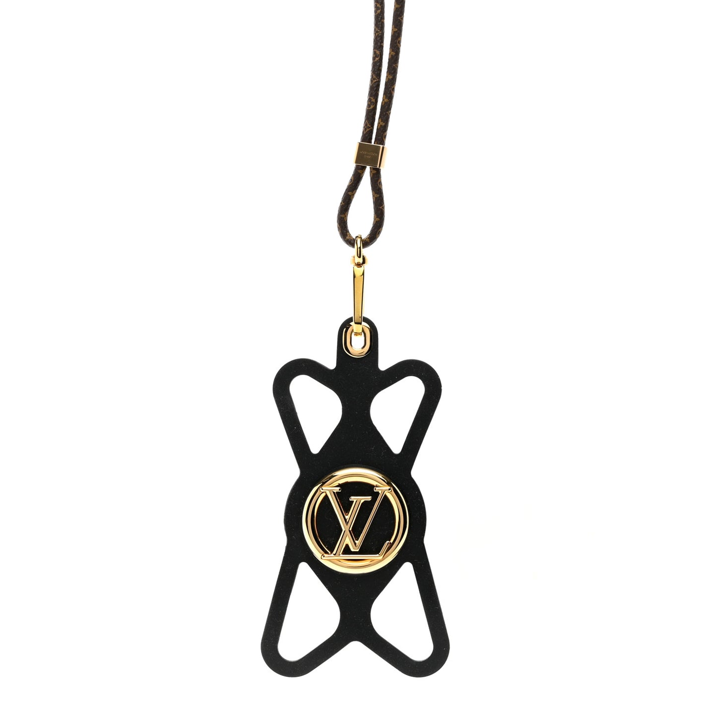 Monogram Silicone Louise Phone Holder Black