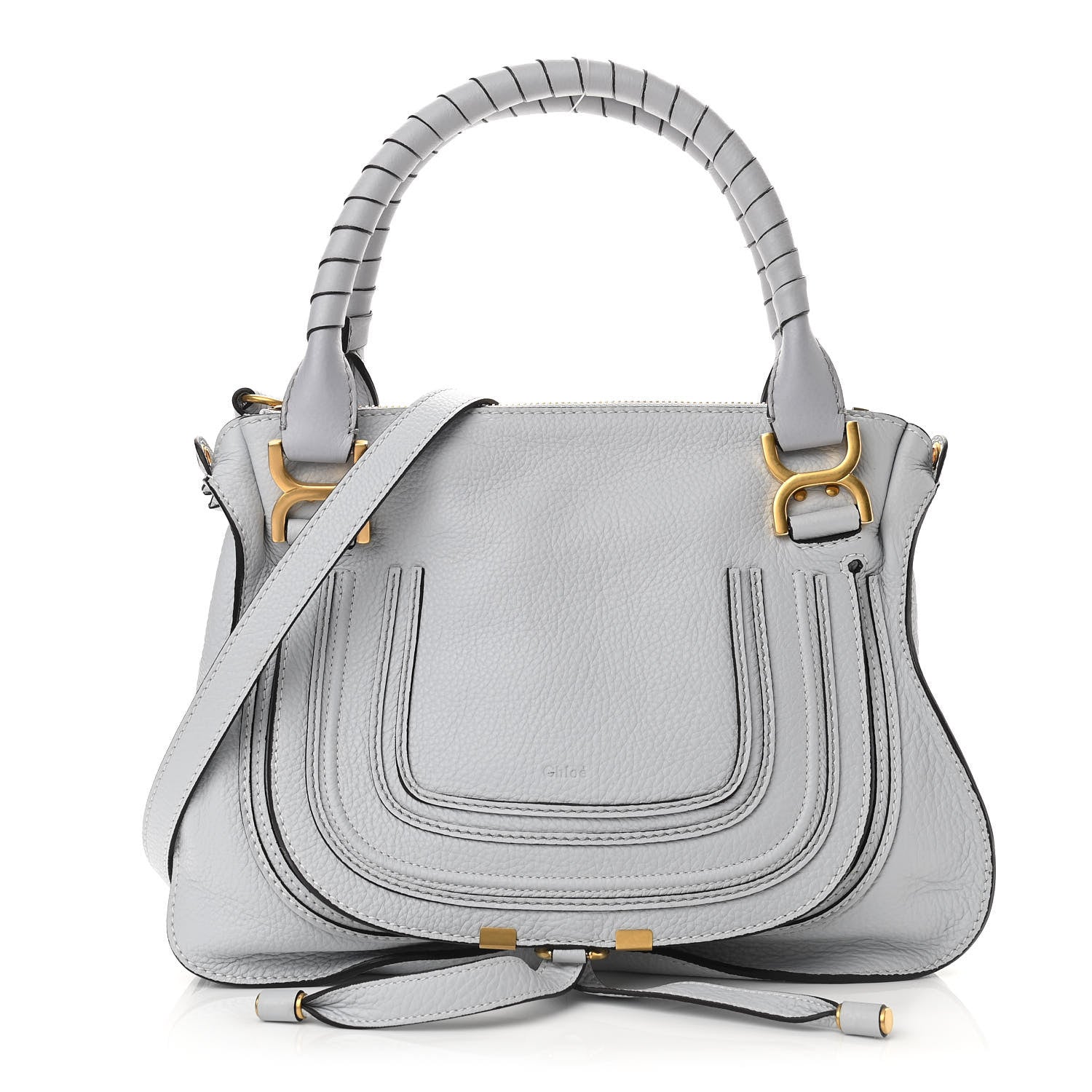 Chloe Calfskin Medium Marcie Satchel Light Cloud 1 of 9