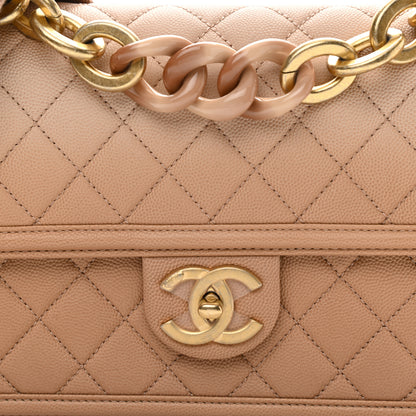 Chanel Caviar Quilted Medium Sunset On The Sea Flap Beige 7 of 10