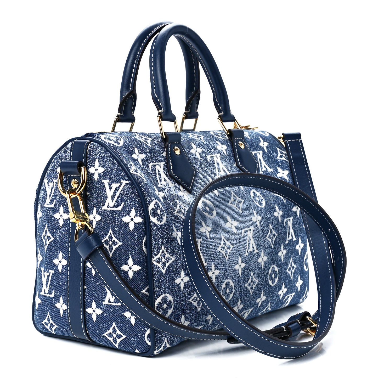 Monogram Jacquard Denim Speedy Bandouliere 25 Bleu
