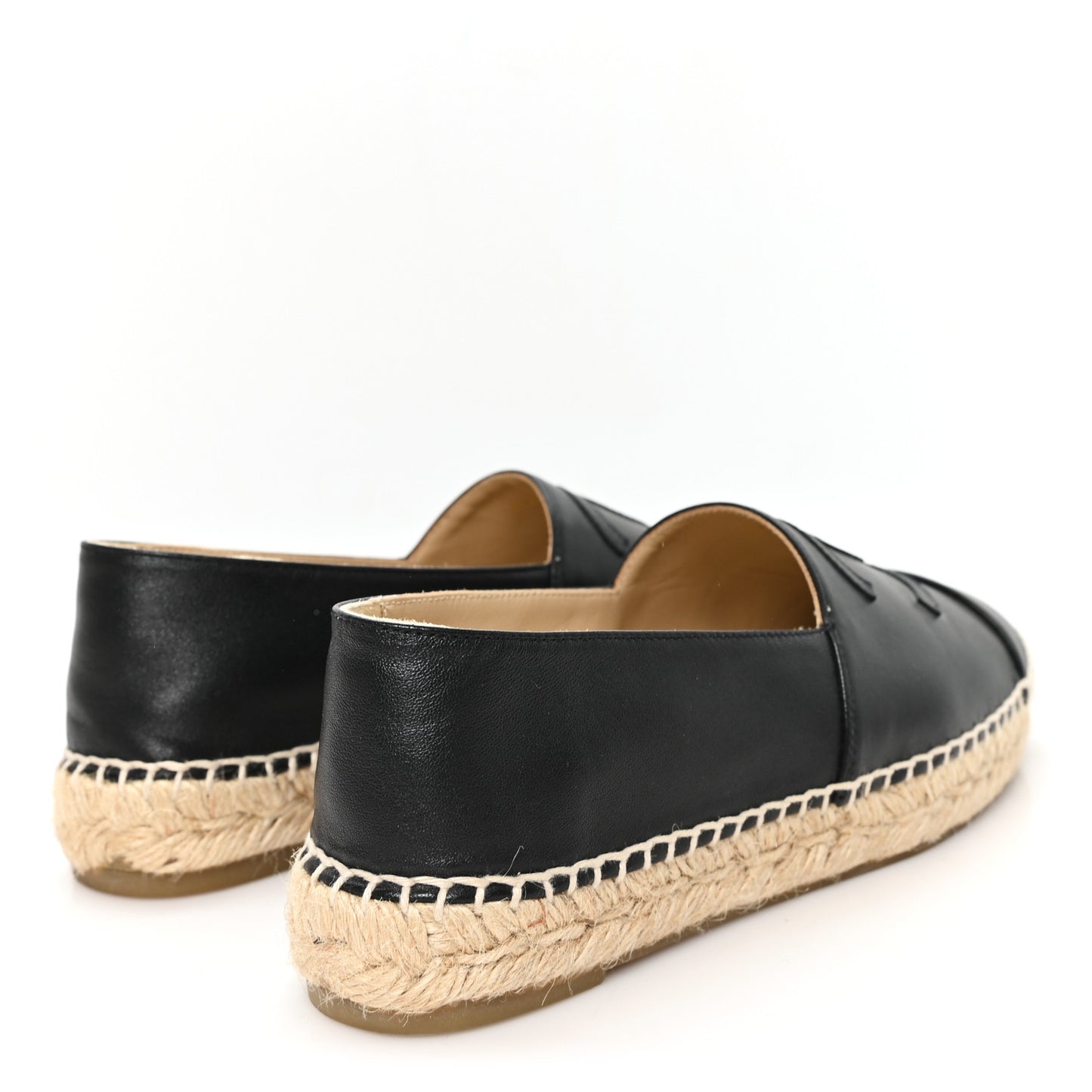 Lambskin CC Espadrilles 36 Black