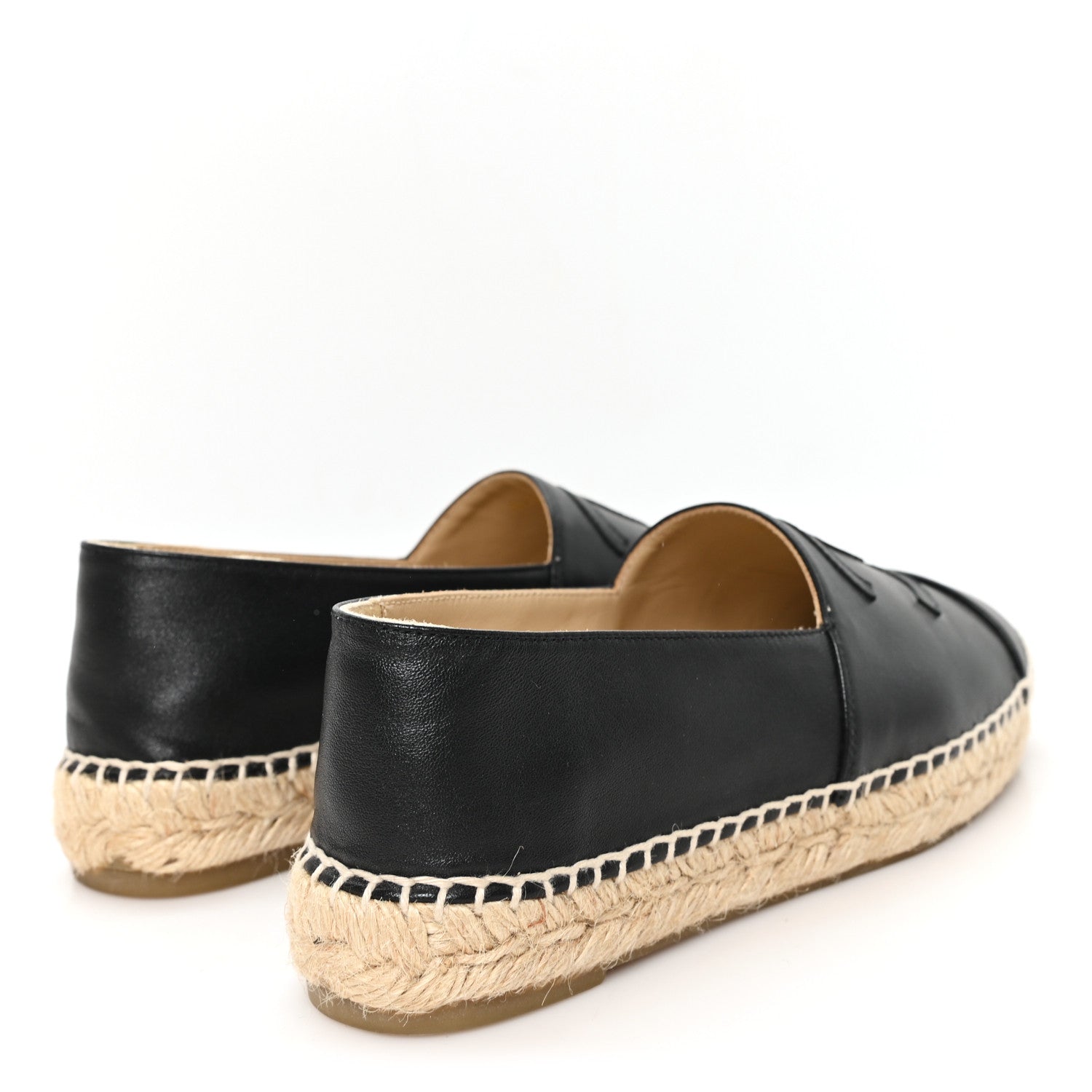 Chanel Lambskin CC Espadrilles 36 Black 5 of 10