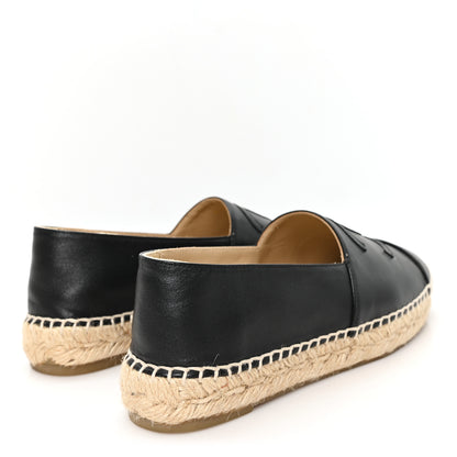Chanel Lambskin CC Espadrilles 36 Black 5 of 10