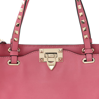 Valentino Garavani Vitello Small Rockstud Tote Fuxia Fluo 7 of 10