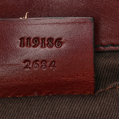 Gucci Monogram Studded Small Horsebit Clutch Bordeaux 7 of 14