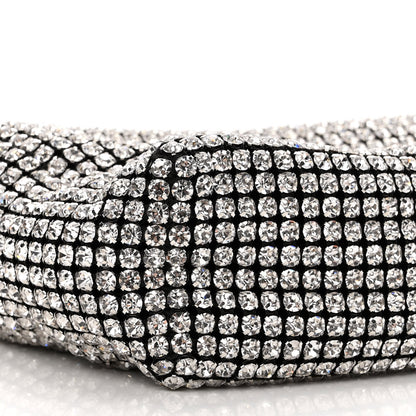 Alexander Wang Mesh Crystal Rhinestone Mini Heiress Pouch Black Silver 8 of 9