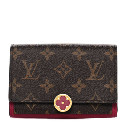 Louis Vuitton Monogram Flore Compact Wallet Fuchsia 1 of 9