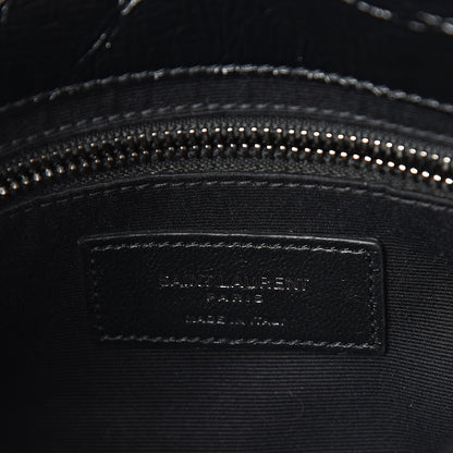 Saint Laurent Crinkled Calfskin Matelasse Monogram Niki Chain Wallet Black 5 of 8
