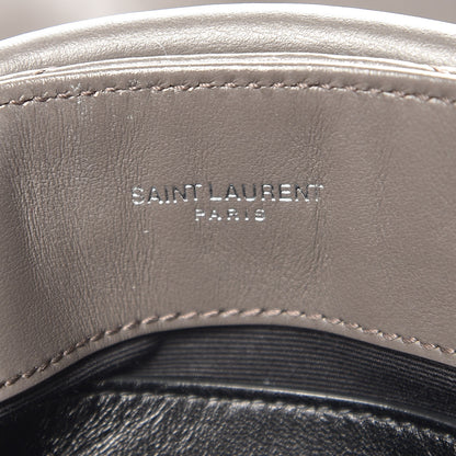 Saint Laurent Calfskin Y Quilted Monogram Small Loulou Chain Satchel Earth 7 of 9