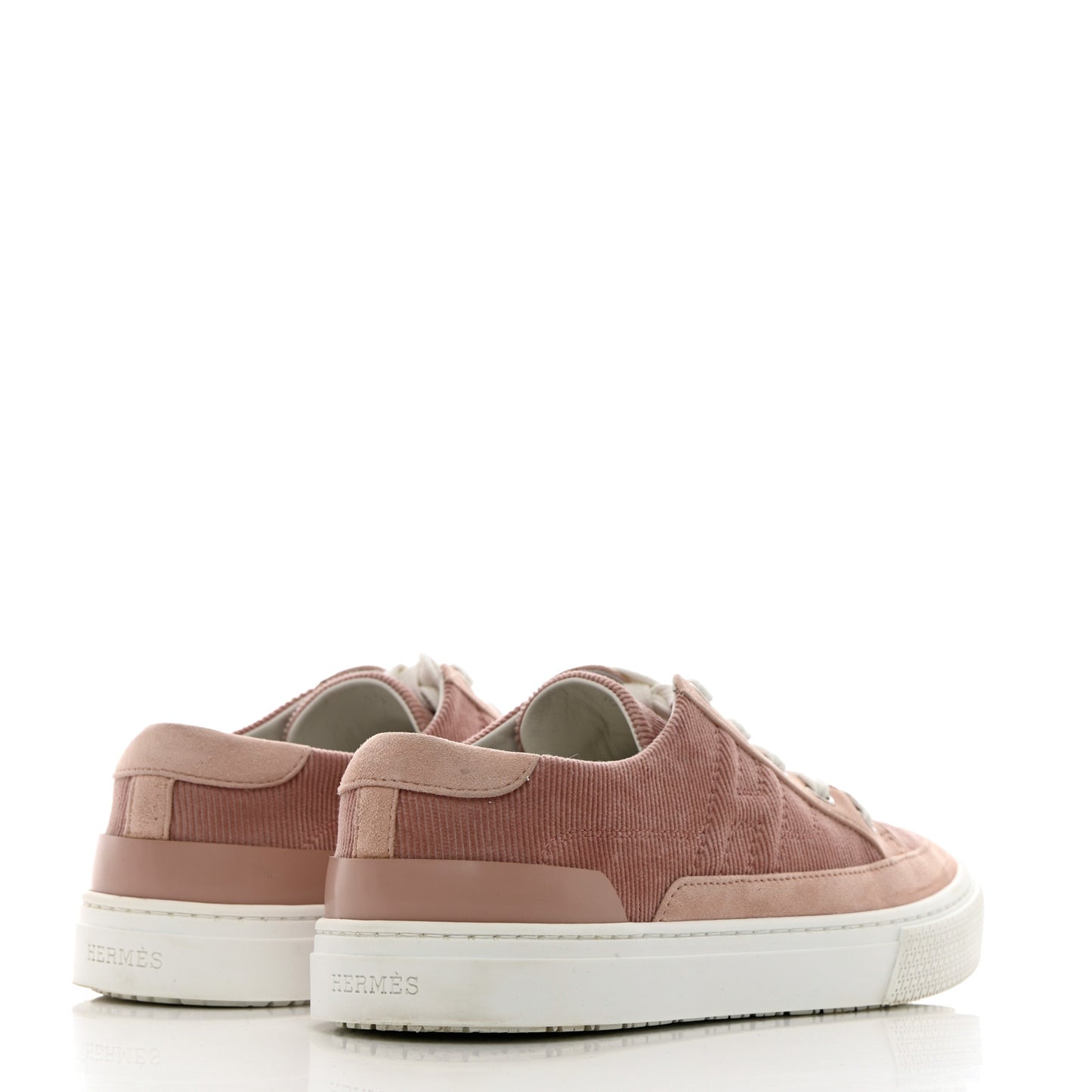 Fabric Ribbed Suede Goatskin Deep Sneakers 37 Beige Crin