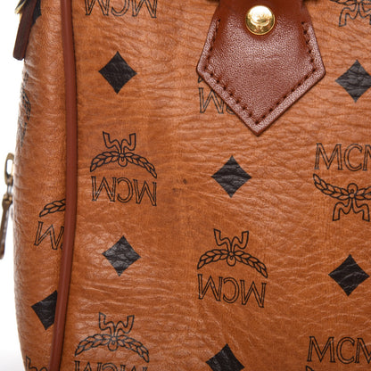 MCM Visetos Boston Bag Cognac 8 of 12