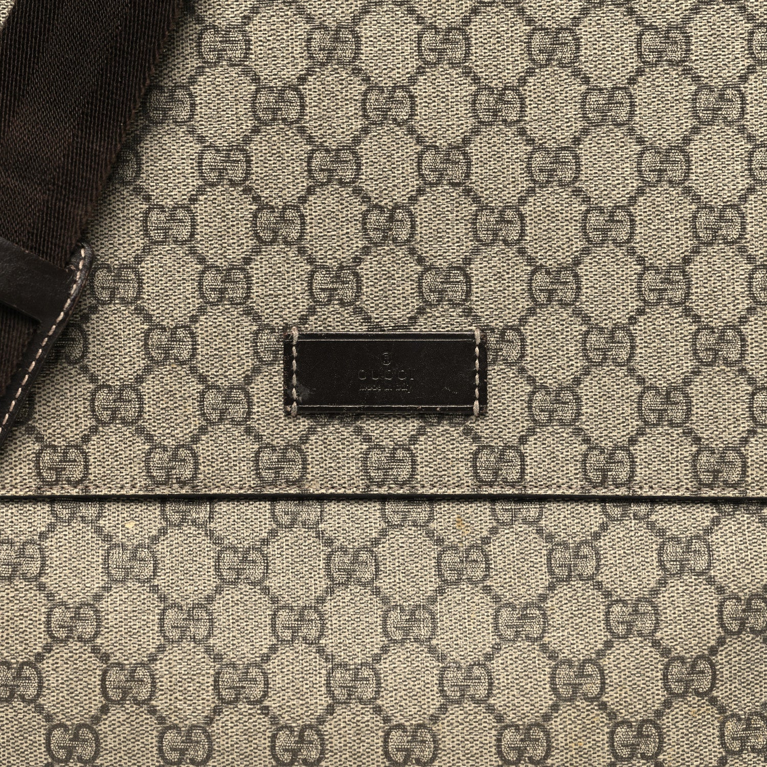 Gucci GG Plus Monogram Messenger Diaper Bag Dark Brown 9 of 13