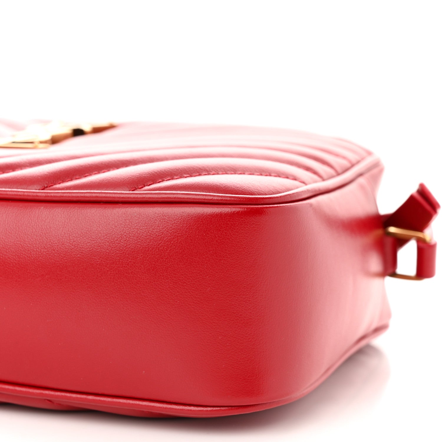Saint Laurent Calfskin Matelasse Monogram Lou Camera Bag Rouge Eros 10 of 11