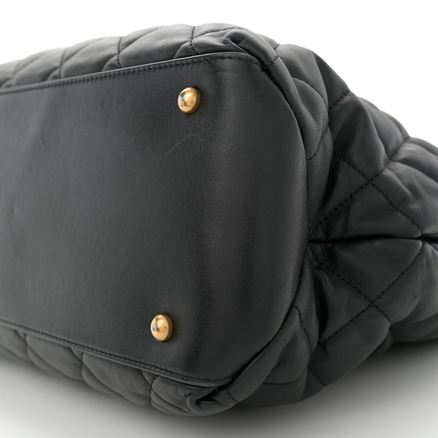 Chanel Calfskin Quilted Large Soft Elegance Tote Black 10 of 11