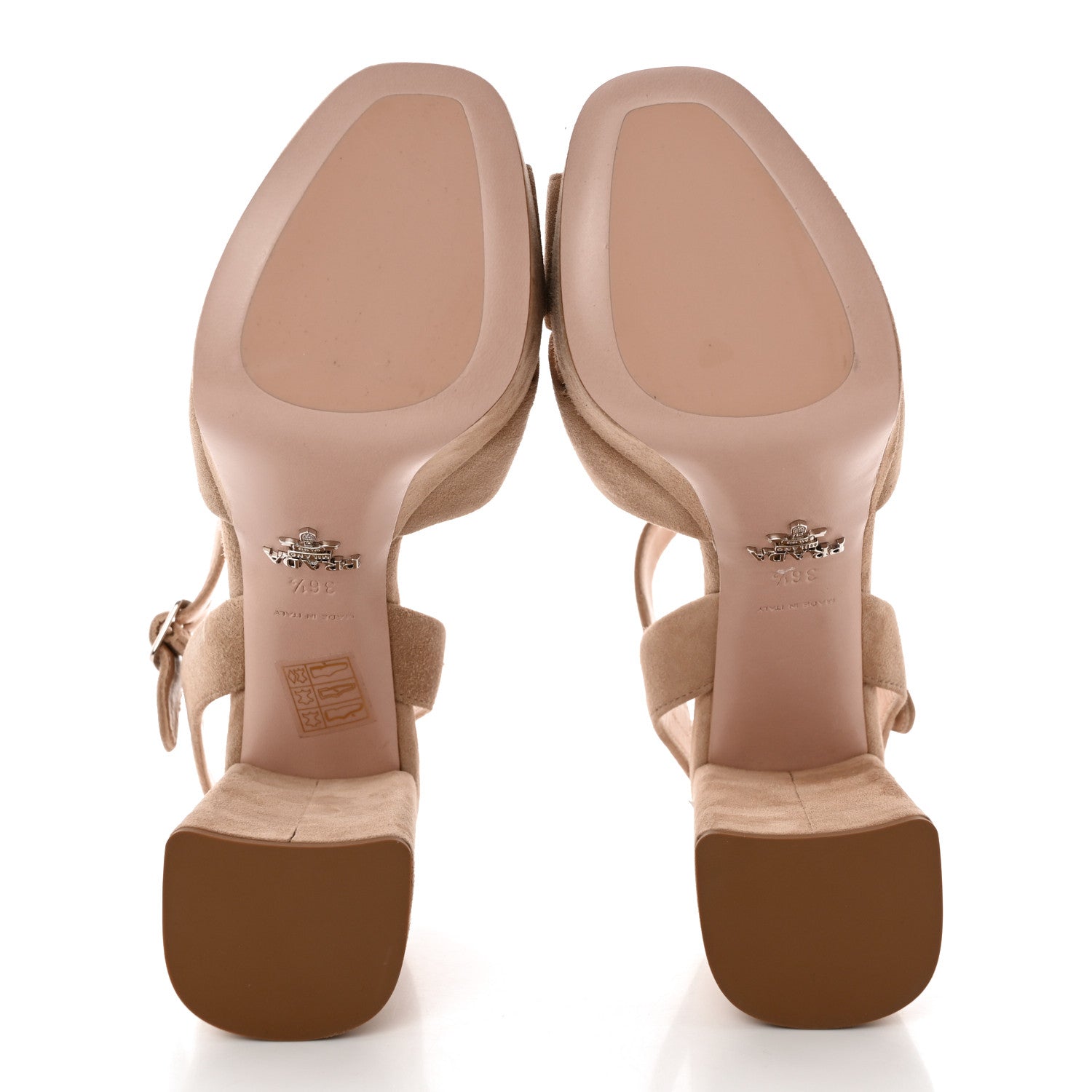 Prada Suede Crisscross Platform 30/105mm Sandals 36.5 Taupe 5 of 12