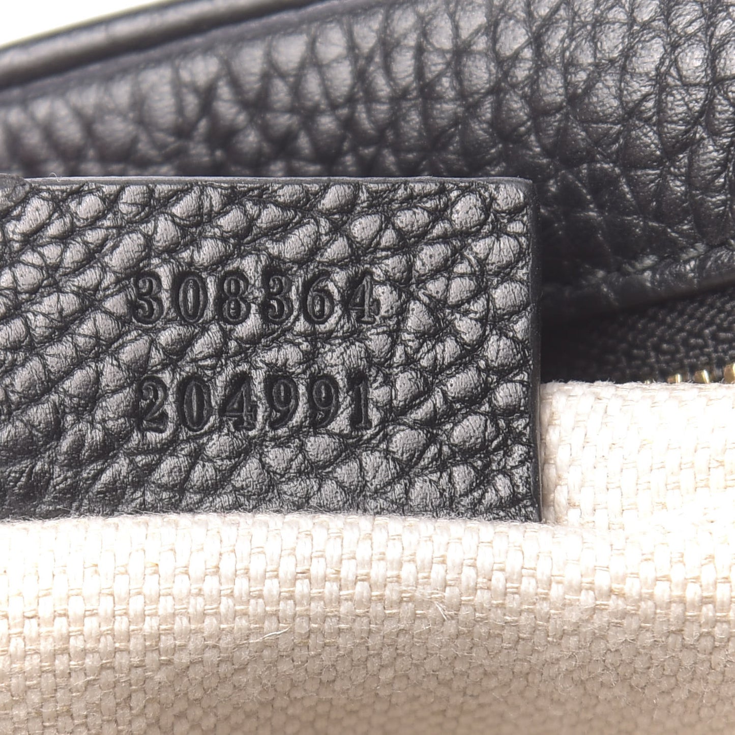 Pebbled Calfskin Small Soho Disco Bag Black