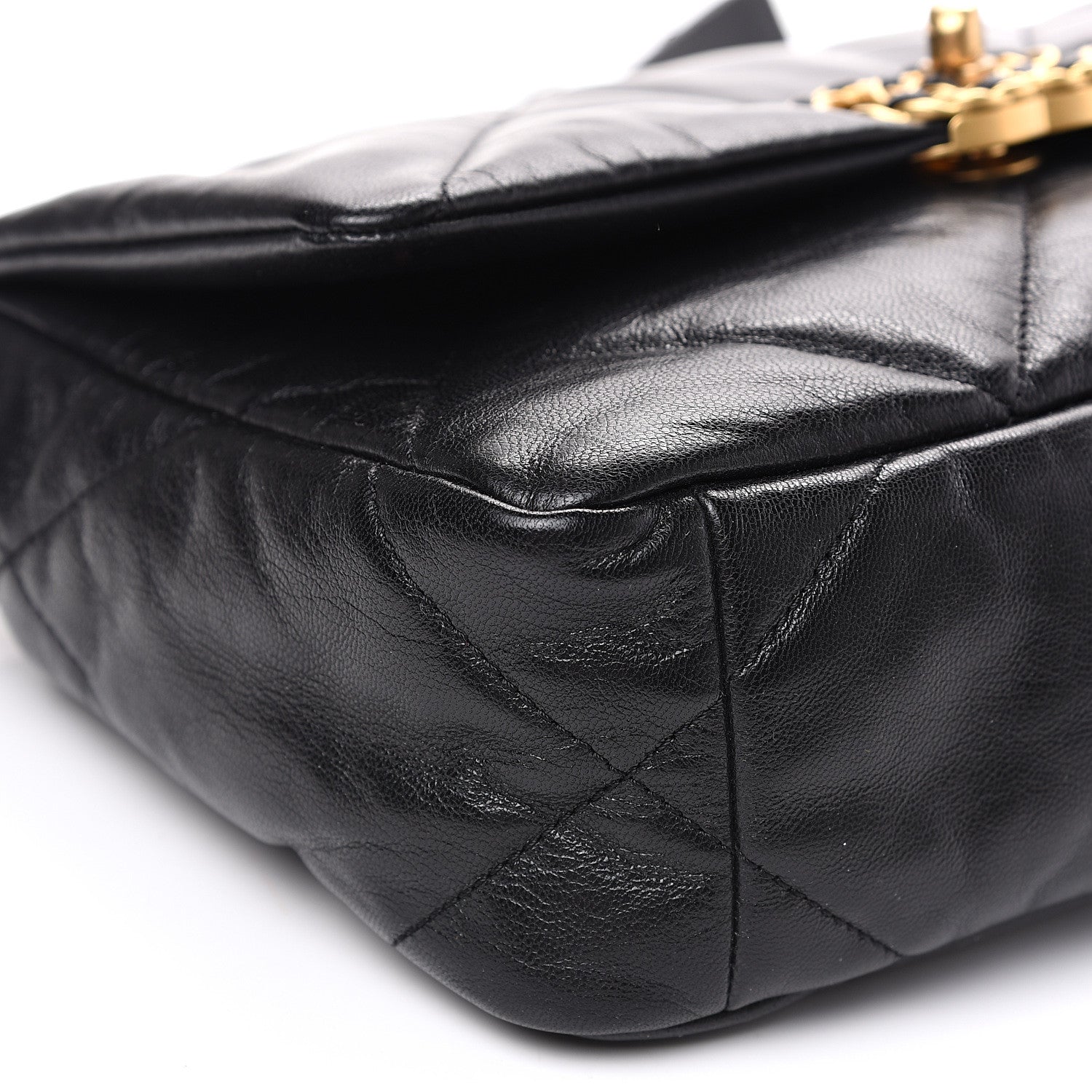 Chanel Lambskin Quilted Medium 19 Flap Black 8 of 10