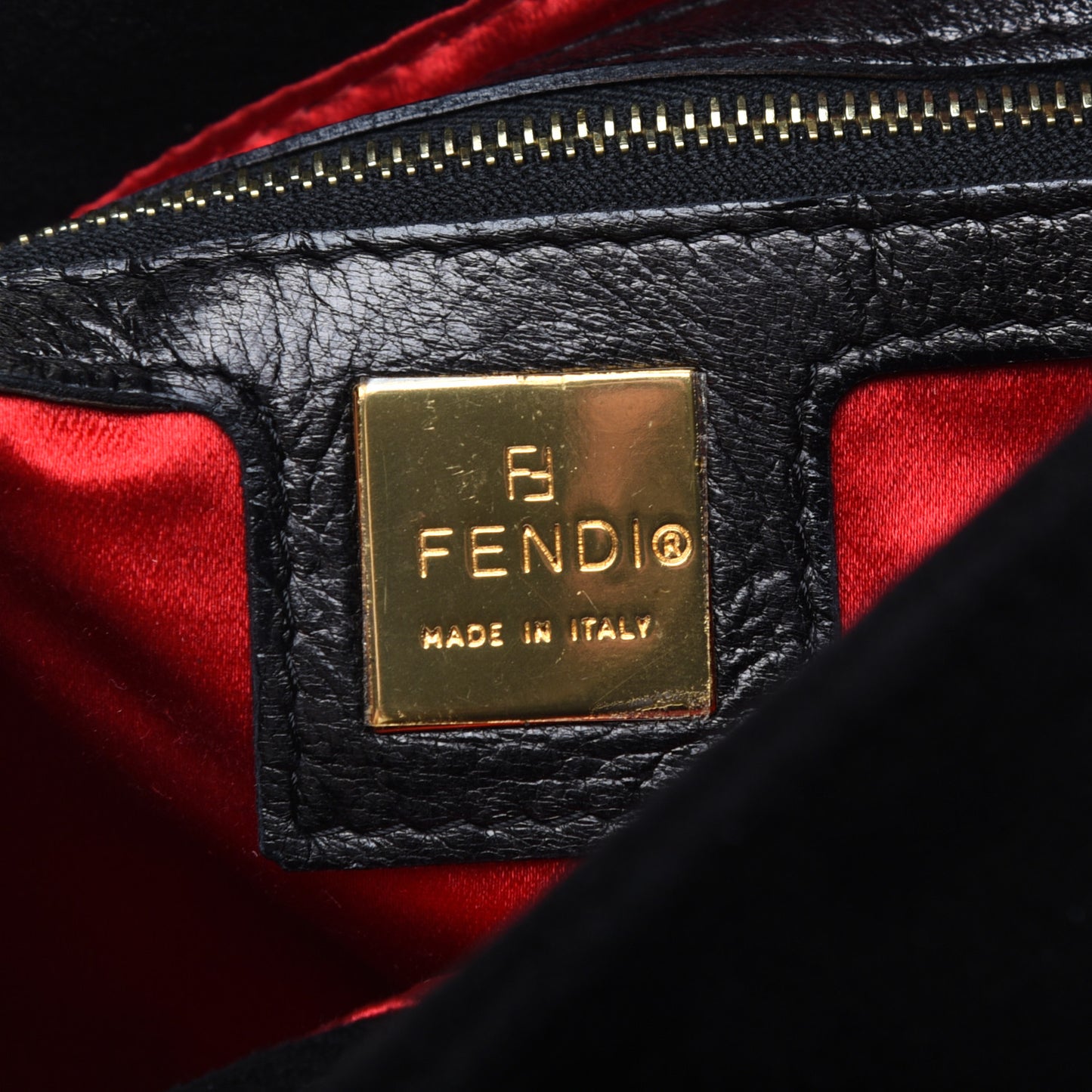 Suede Calfskin Mama Baguette Black