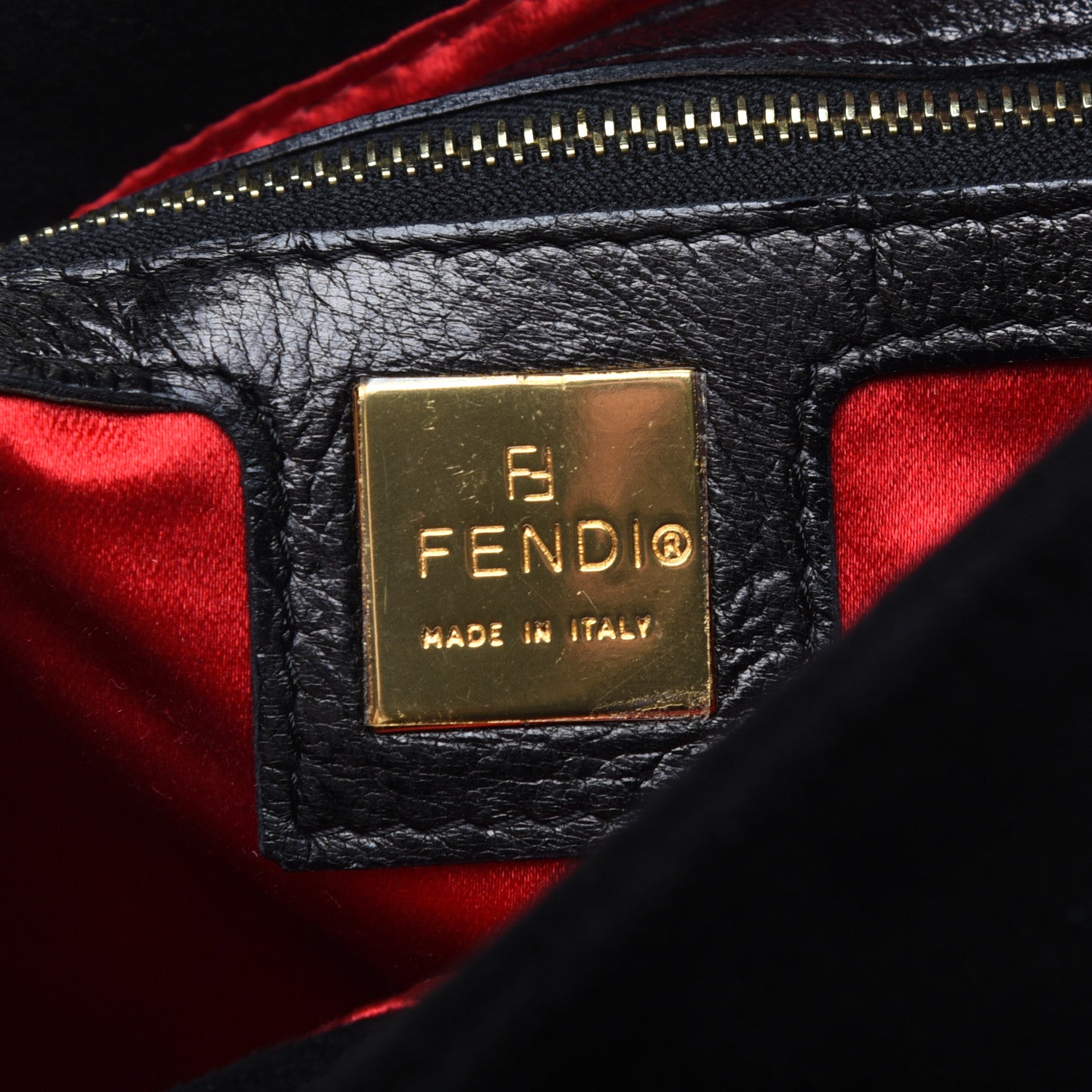 Fendi Suede Calfskin Mama Baguette Black 8 of 15