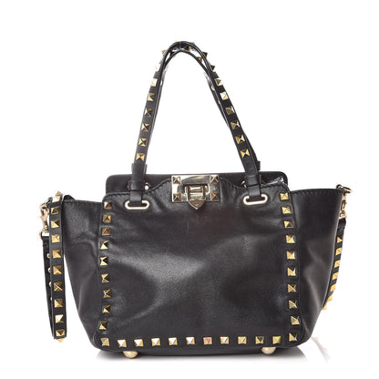 Valentino Garavani Vitello Mini Rockstud Tote Black 1 of 9