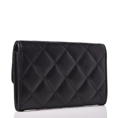Chanel Lambskin Quilted Flap Card Holder Black 4 of 9