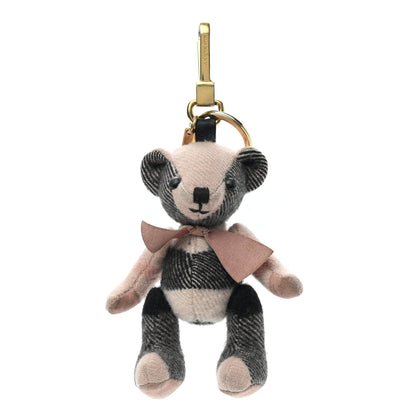 Burberry Cashmere House Check Thomas Rucksack Bear Bag Charm Ash Rose 1 of 6