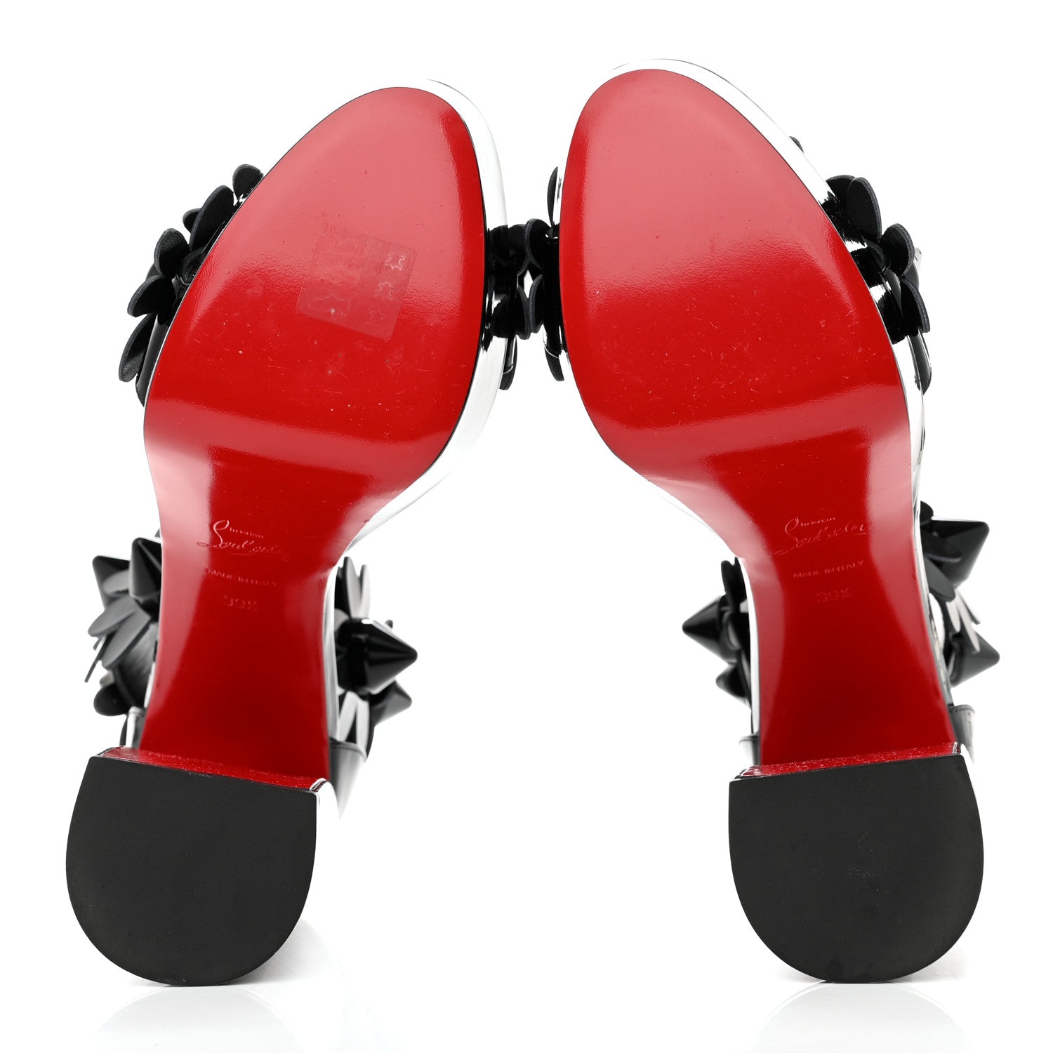Christian Louboutin Patent Daisy Spikes Alta 130 Platform Sandals 39.5 Black 5 of 8