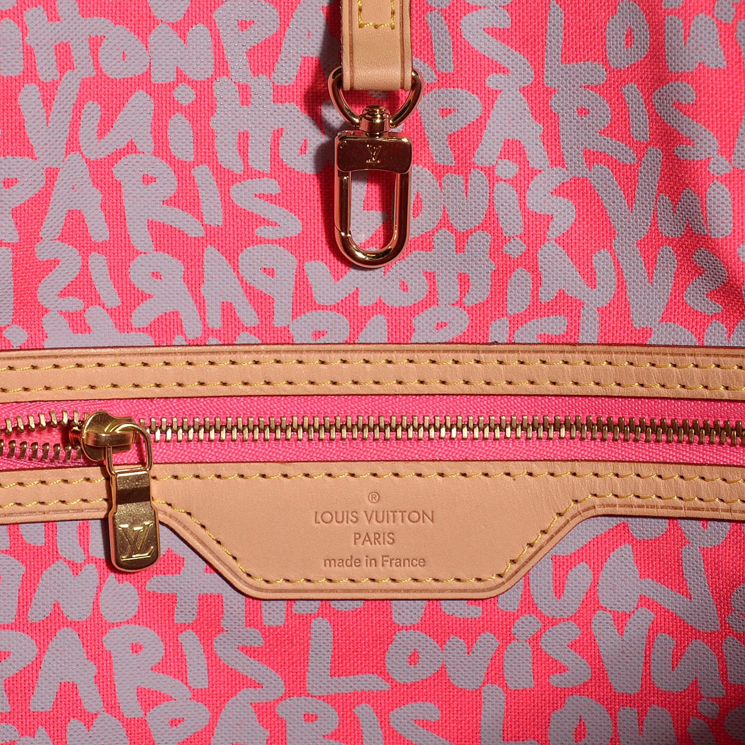 Louis Vuitton Monogram Graffiti Neverfull GM Fuchsia 6 of 7