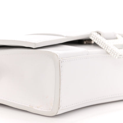 Balenciaga Shiny Box Calfskin Strass Hourglass Chain Bag White 7 of 11