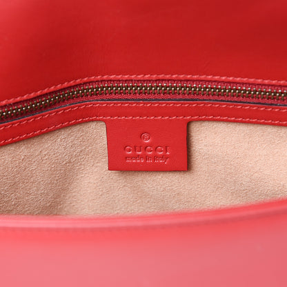 Gucci Calfskin Matelasse Small GG Marmont Shoulder Bag Hibiscus Red 5 of 13