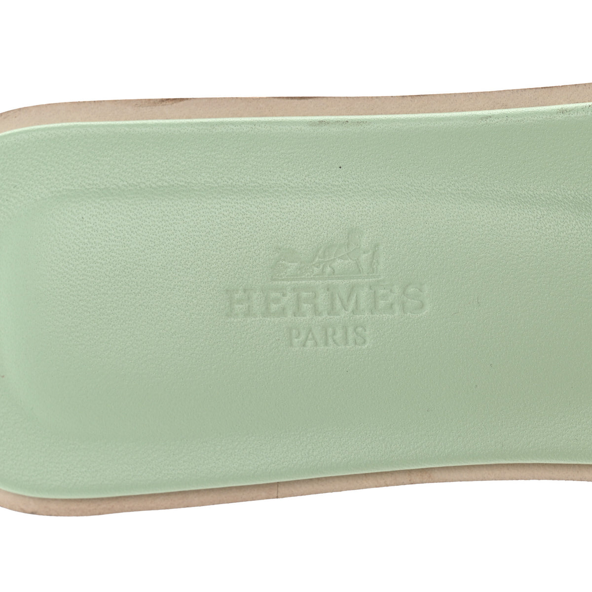 Hermes Epsom Oran Sandals 38.5 Vert Jade 9 of 12