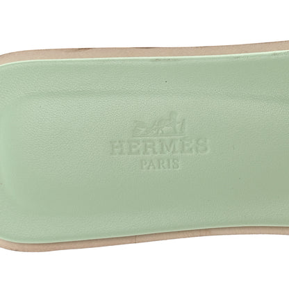 Hermes Epsom Oran Sandals 38.5 Vert Jade 9 of 12