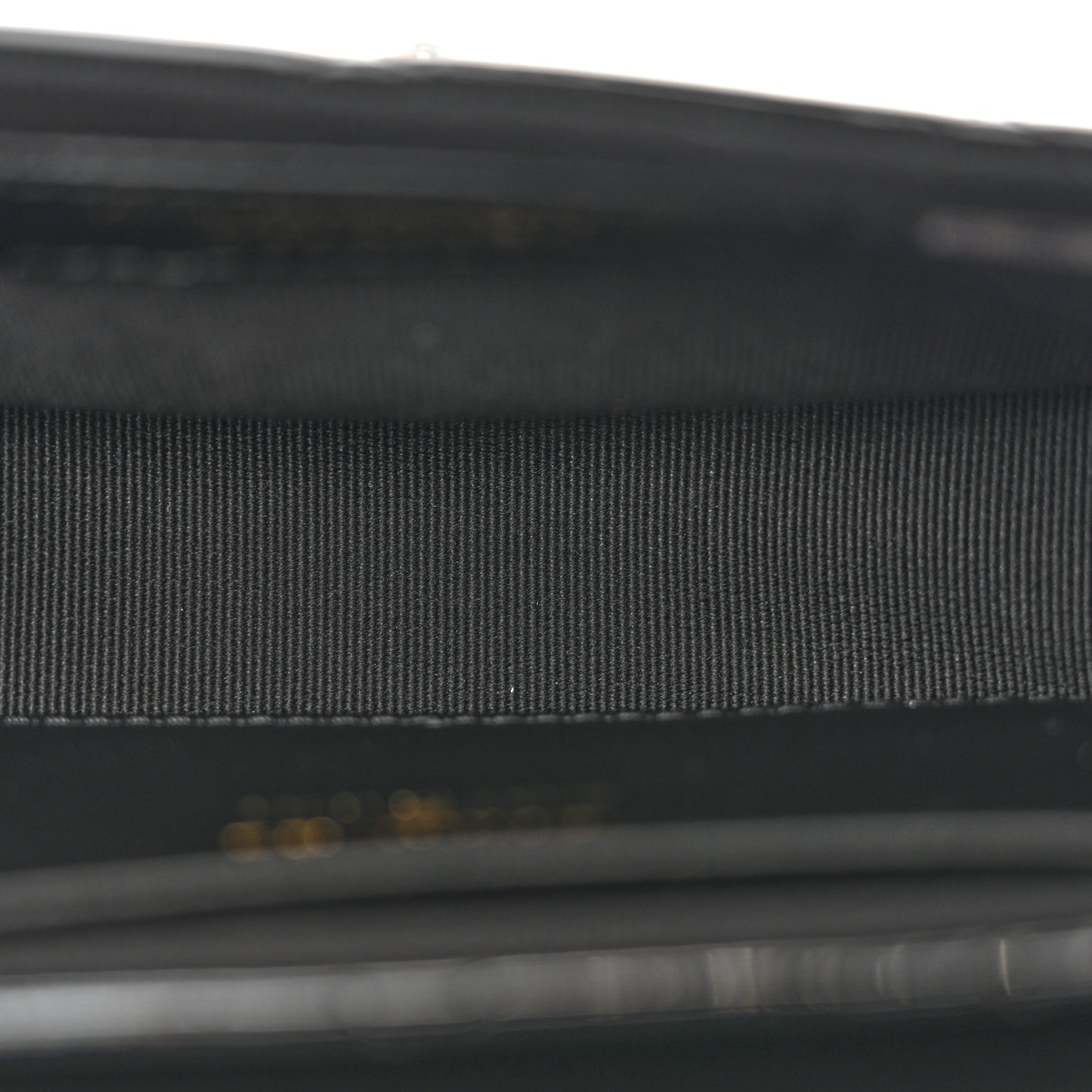 Patent Calfskin Quilted Mini Clutch Black
