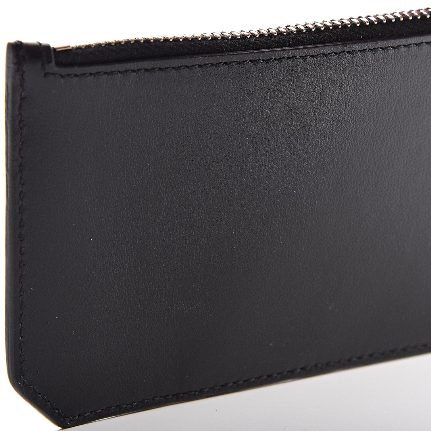 Saint Laurent Calfskin Moujik Patch Fragments Zip Pouch Card Holder Black 12 of 14