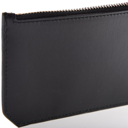 Saint Laurent Calfskin Moujik Patch Fragments Zip Pouch Card Holder Black 12 of 14