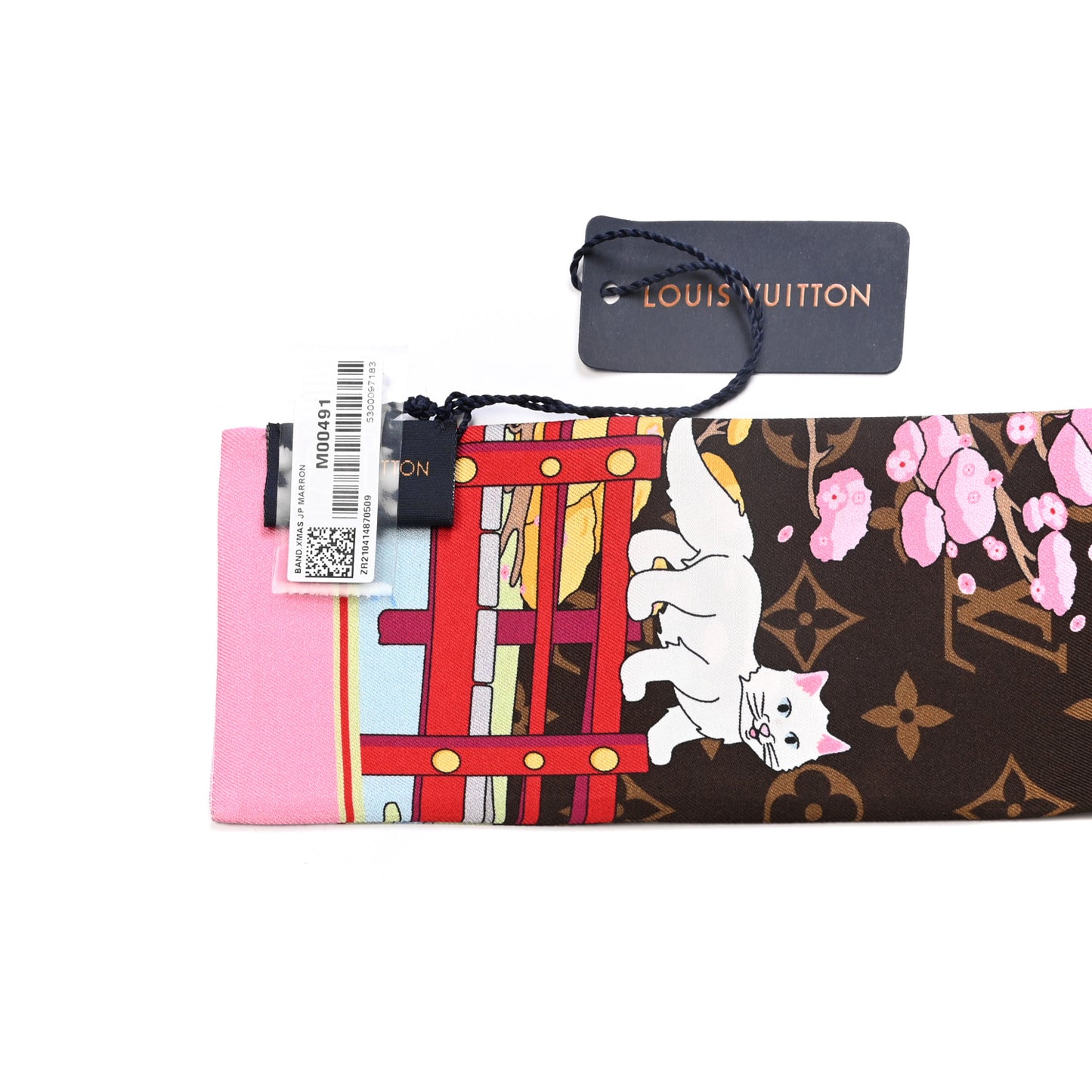 Silk Monogram 2021 Christmas Animation Japanese Garden Bandeau Marron
