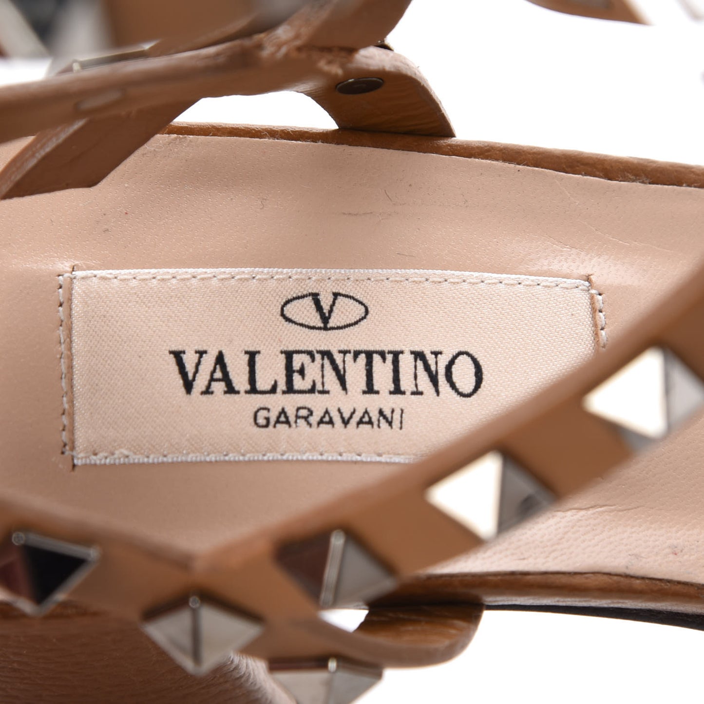 Calfskin Rockstud 60mm City Sandals 36 Bright Cognac