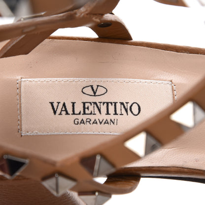 Valentino Garavani Calfskin Rockstud 60mm City Sandals 36 Bright Cognac 5 of 8