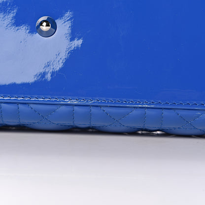 Christian Dior Patent Cannage Large Lady Dior Blue 11 of 15