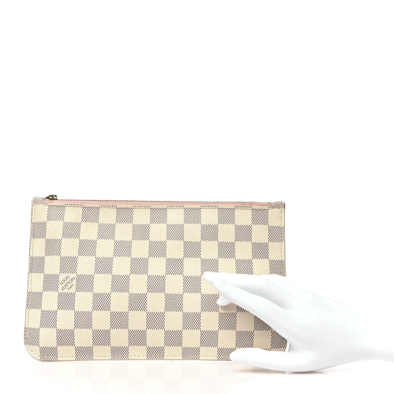 Louis Vuitton Damier Azur Neverfull MM GM Pochette Rose Ballerine 2 of 9
