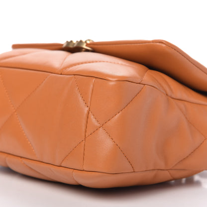Chanel Lambskin Quilted Medium Chanel 19 Flap Light Brown 7 of 10