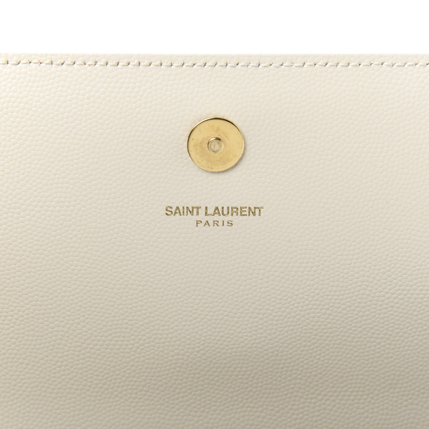 Saint Laurent Grain De Poudre Classic Monogram Cassandre Clutch Dove White 8 of 9